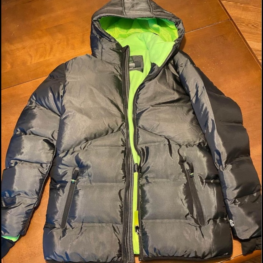Boys Black coat jacket Large 12-14 Champion C9